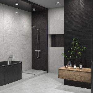 SEVDA Dark Gray Glossy 30x90 cm