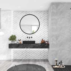VERGINA Dark Gray Glossy 30x90 cm