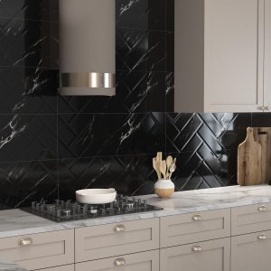 DIGNITY Black Glossy 30×90‎ cm