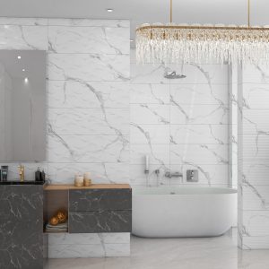 DONATO White Glossy Structure 30x90 cm