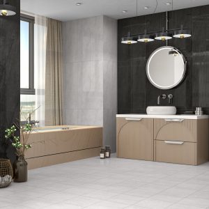ROYSA Dark Gray Glossy 30×90‎ cm