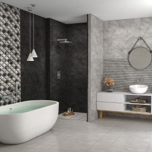 TAMARA Dark Gray Glossy 30x90 cm